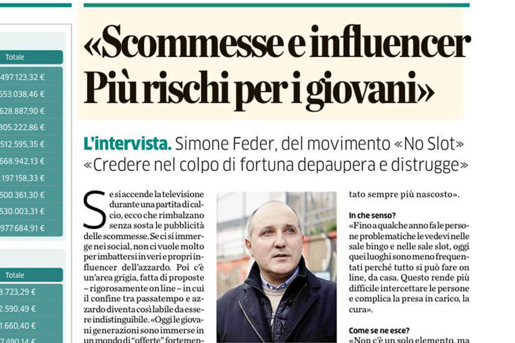 «Scommesse e influencer. Più rischi per i giovani»